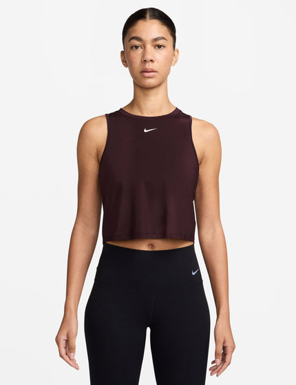 Nike One Classic Dri-FIT Cropped Tank - Burgundy Crushimage1- The Sports Edit