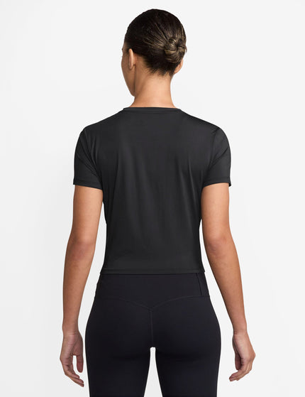 Nike One Classic Dri-FIT Twist Short-Sleeve Top - Black/Whiteimage2- The Sports Edit