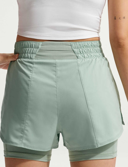 Nike One Dri-FIT 2-in-1 Shorts - Steam/Whiteimages2- The Sports Edit