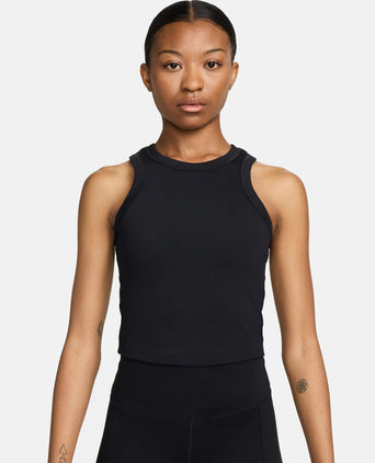 One Fitted Dri-FIT Cropped Tank Top - Black