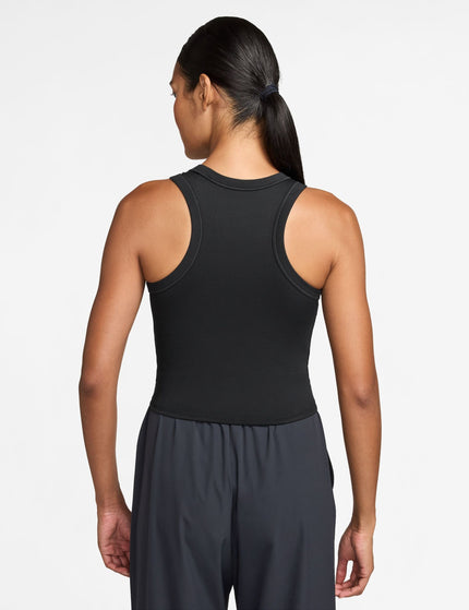 Nike One Fitted Dri-FIT Cropped Tank Top - Black/Whiteimages2- The Sports Edit