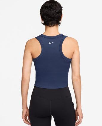 One Fitted Dri-FIT Cropped Tank Top - Midnight Navy
