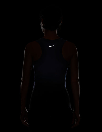 Nike One Fitted Dri-FIT Cropped Tank Top - Midnight Navyimage4- The Sports Edit