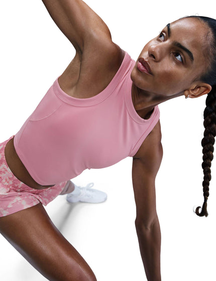 Nike One Fitted Dri-FIT Cropped Tank Top - Elemental Pink/Blackimage3- The Sports Edit