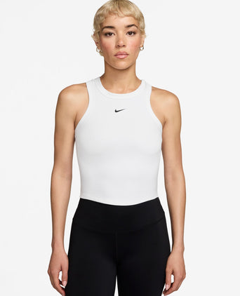 One Fitted Dri-FIT Cropped Tank Top - White/Black