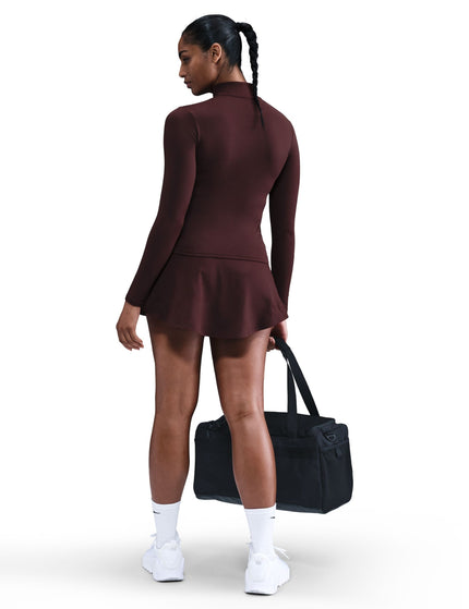 Nike One Fitted Dri-FIT Full-Zip Jacket - Burgundy Crush/Whiteimages4- The Sports Edit