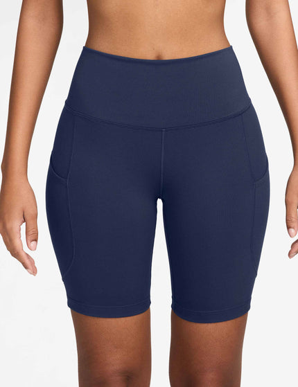 Nike One High Waisted 8" Biker Shorts - Midnight Navyimage1- The Sports Edit