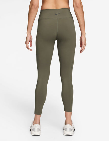 Nike One High Waisted 7/8 Pocket Leggings - Medium Oliveimage2- The Sports Edit