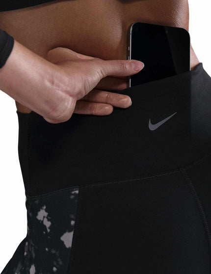 Nike One High Waisted 7/8 Printed Leggings - Blackimage3- The Sports Edit