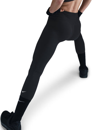 One High Waisted Full Length Leggings - Black