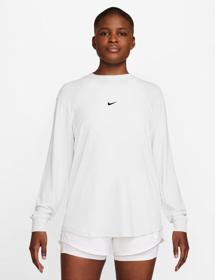 Nike One Relaxed Dri-FIT Long-Sleeve Top - White/Blackimages1- The Sports Edit