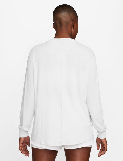 Nike One Relaxed Dri-FIT Long-Sleeve Top - White/Blackimages2- The Sports Edit