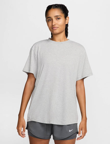 Nike One Relaxed Dri-FIT Short-Sleeve Top - Smoke Grey/Heatherimage1- The Sports Edit