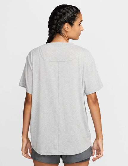 Nike One Relaxed Dri-FIT Short-Sleeve Top - Smoke Grey/Heatherimage2- The Sports Edit