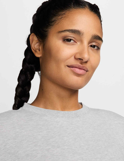 Nike One Relaxed Dri-FIT Short-Sleeve Top - Smoke Grey/Heatherimage3- The Sports Edit
