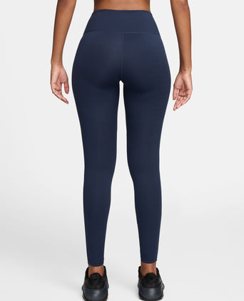 One Seamless Front High Waisted Leggings - Midnight Navy/White