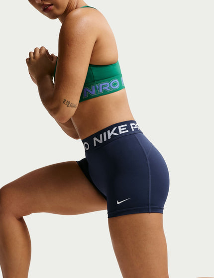 Nike Pro 3" Biker Shorts - Midnight Navy/Whiteimages1- The Sports Edit