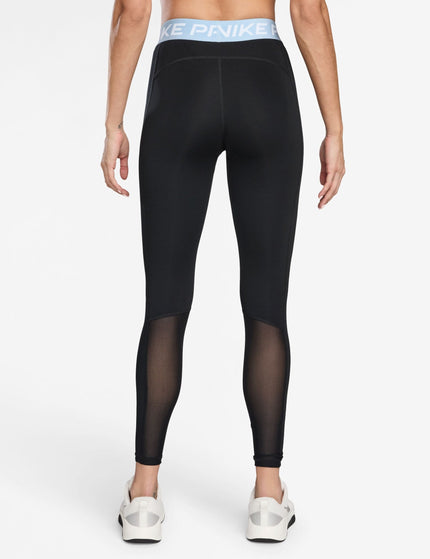 Nike Pro Leggings - Black/Celestine Blue/Whiteimage2- The Sports Edit