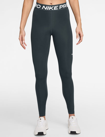 Nike Pro Leggings - Seaweed/Whiteimage1- The Sports Edit