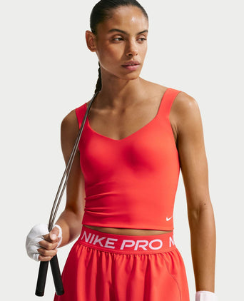 Pro Sculpt Medium Support Padded Bra Tank - Light Crimson/White