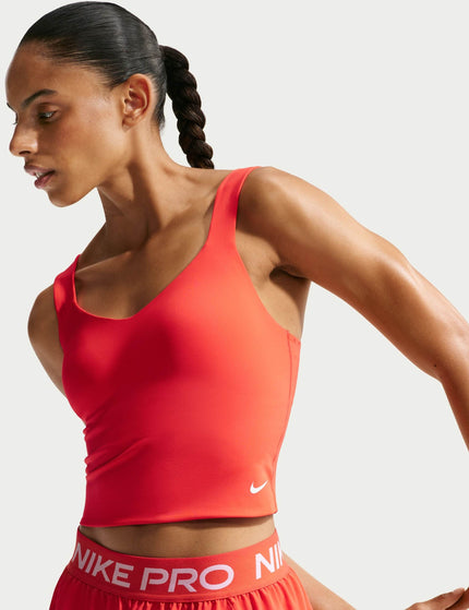 Nike Pro Sculpt Medium Support Padded Bra Tank - Light Crimson/Whiteimages3- The Sports Edit