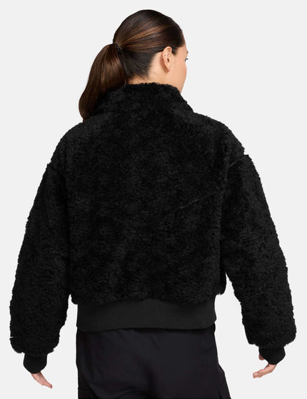 Nike Sportswear Essential Fur Bomber Jacket - Black/Sailimages2- The Sports Edit