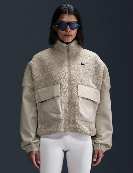 Nike Sportswear Essential Oversized Cozy Jacket - Light Orewood Brown/Blackimage1- The Sports Edit