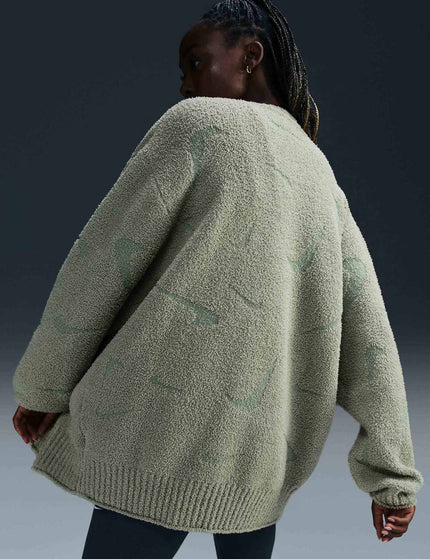 Nike Sportswear Phoenix Cozy Bouclé Oversized Knit Cardigan - Jade Horizonimage2- The Sports Edit