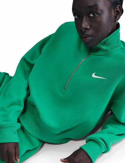 Nike Sportswear Phoenix Fleece Cropped Sweatshirt - Stadium Green/Sailimage4- The Sports Edit