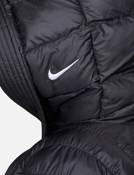 Nike Sportswear Swoosh Puffer Oversized Hooded Jacket - Black/Whiteimage4- The Sports Edit