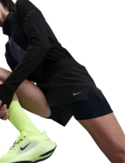 Nike Swift Dri-FIT Mid-Rise 2-in-1 Running Shorts - Black/Reflective Silverimage2- The Sports Edit