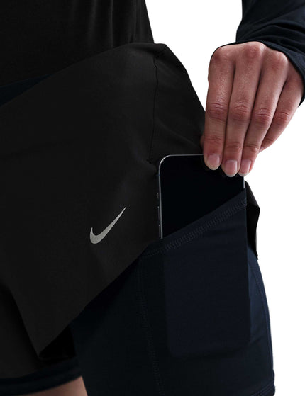Nike Swift Dri-FIT Mid-Rise 2-in-1 Running Shorts - Black/Reflective Silverimage4- The Sports Edit