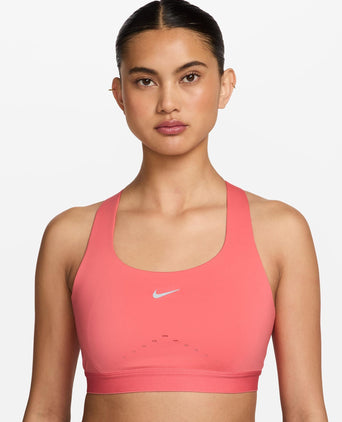 Swift High-Support Lightly Lined Sports Bra - Sea Coral/Reflective Silver