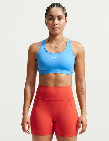 Nike Swoosh Medium Support Bra - University Blue/Whiteimages1- The Sports Edit
