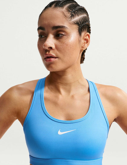 Nike Swoosh Medium Support Bra - University Blue/Whiteimages3- The Sports Edit