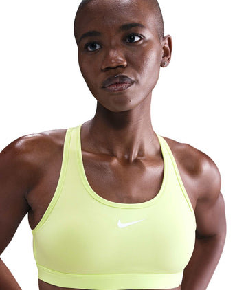 Swoosh Medium Support Bra - Light Lemon Twist/Stone Mauve/White