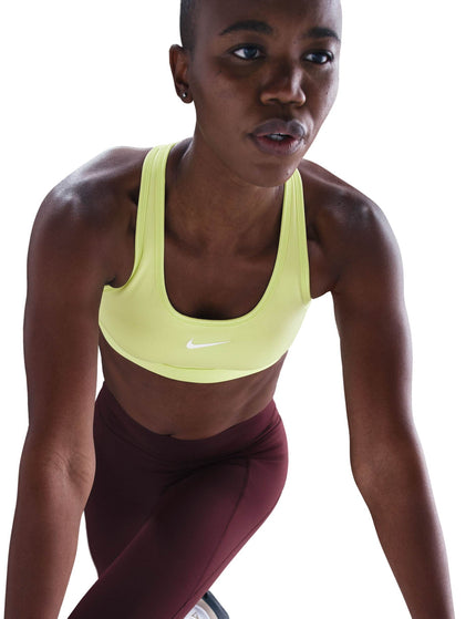 Nike Swoosh Medium Support Bra - Light Lemon Twist/Stone Mauve/Whiteimages3- The Sports Edit