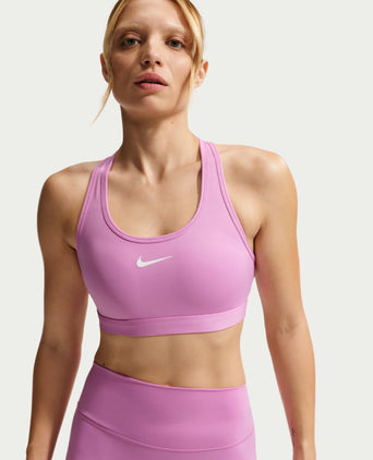 Swoosh Medium Support Bra - Light Magenta/White