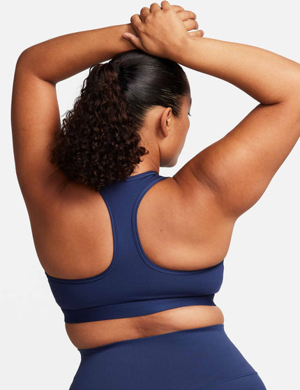 Nike Swoosh Medium Support Bra - Midnight Navy/Whiteimage2- The Sports Edit