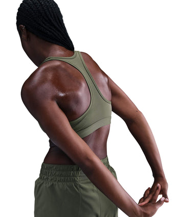 Swoosh Medium Support Bra - Medium Olive/White