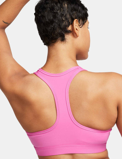 Nike Swoosh Medium Support Bra - Playful Pink/Whiteimage4- The Sports Edit