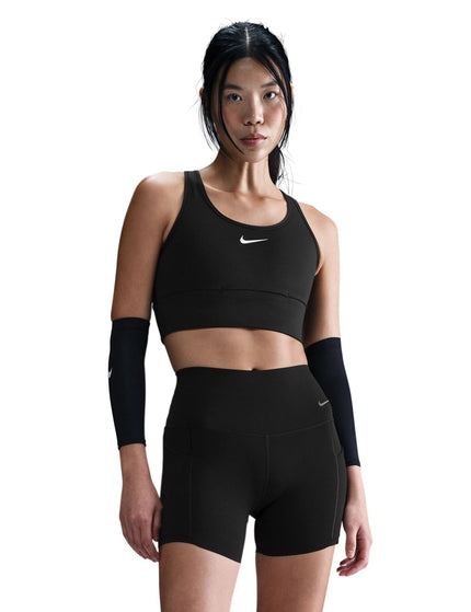 Nike Swoosh Pocket Medium-Support Sports Bra - Black/Whiteimage1- The Sports Edit