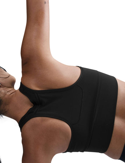Nike Swoosh Pocket Medium-Support Sports Bra - Black/Whiteimage5- The Sports Edit