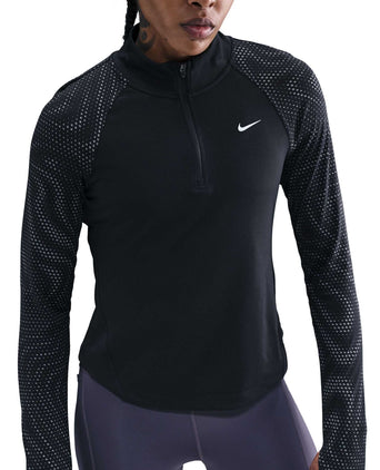 Tempo Flash 1/4-Zip Running Top - Black/Reflective Silver