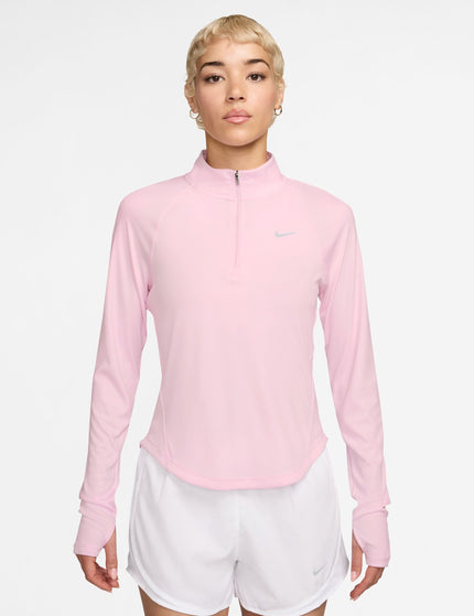 Nike Tempo Swoosh Run Dri-FIT 1/4-Zip Top - Pink Foam/Whiteimages1- The Sports Edit