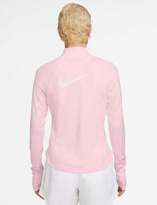 Tempo Swoosh Run Dri-FIT 1/4-Zip Top - Pink Foam/White