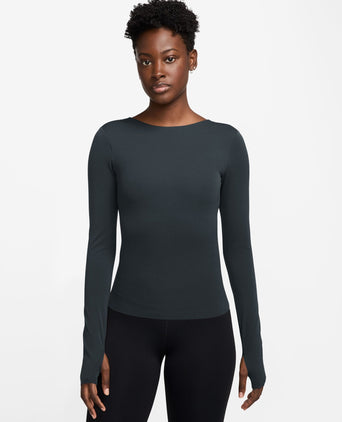 Zenvy Dri-FIT Long-Sleeve Top - Seaweed/White