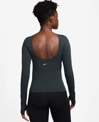 Zenvy Dri-FIT Long-Sleeve Top - Seaweed/White