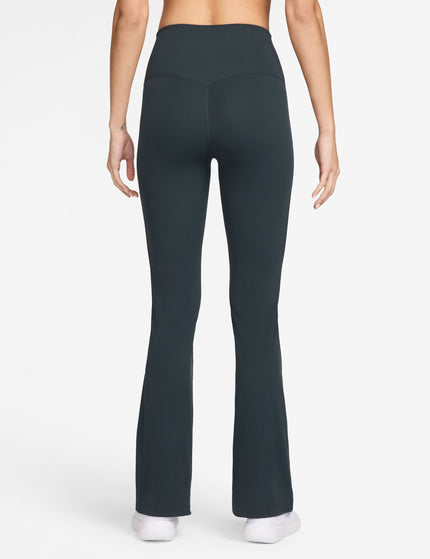 Nike Zenvy High Waisted Flared Leggings - Seaweed/Blackimages2- The Sports Edit