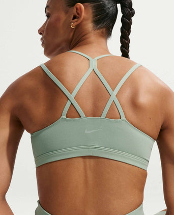 Zenvy Strappy Light Support Bra - Steam/White